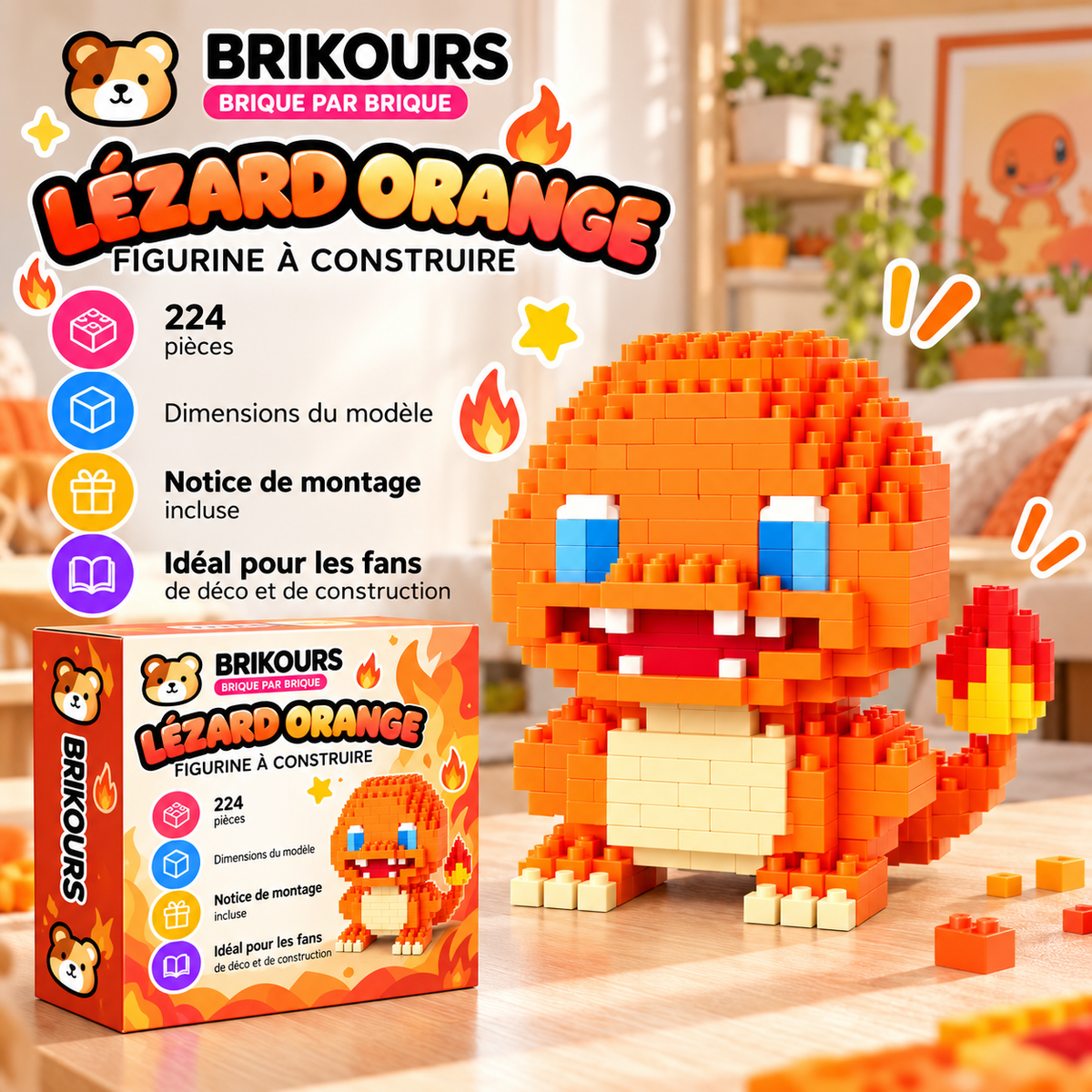 Mini figurine en micro-briques | Brikours