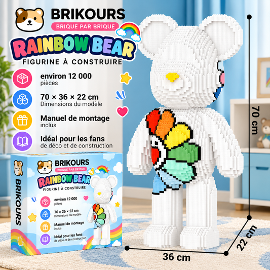 Ours géant à construire – 70-80cm + briques | Brikours