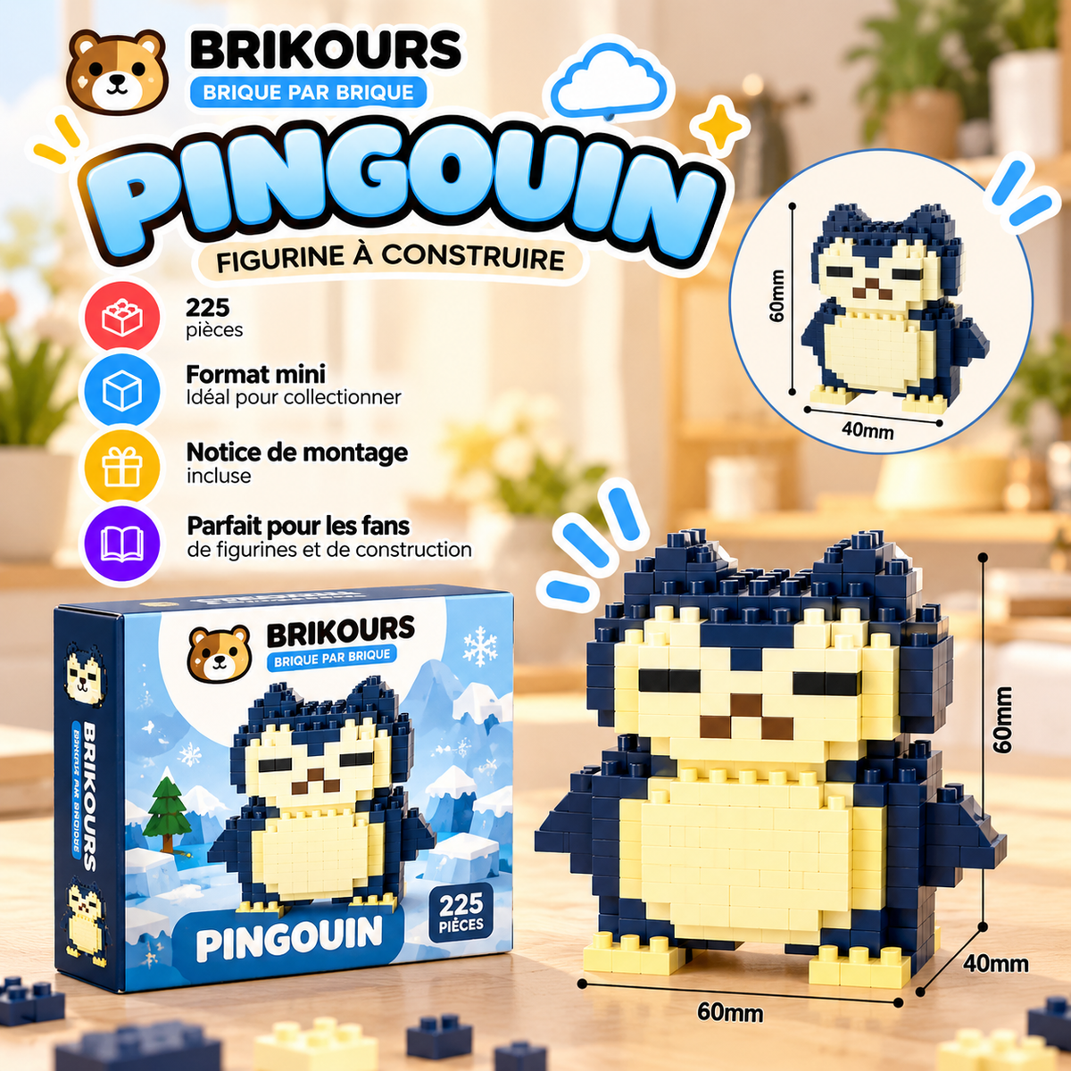 Mini figurine en micro-briques | Brikours