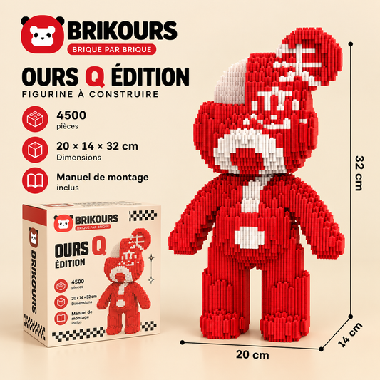Ours géant à construire – 32cm + briques | Brikours
